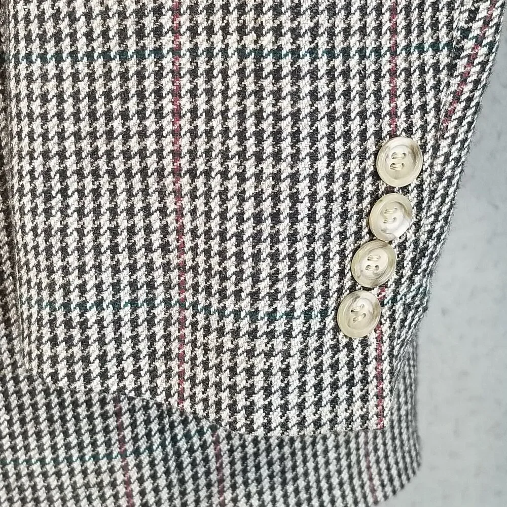Evan Picone Jacket Sports Coat Mens 44L Brown Tweed‎ Wool Vintage USA